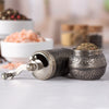 Black Pepper and Spice Grinder, Manual Pepper Mill with Handle - CRYSTALIA GLASS